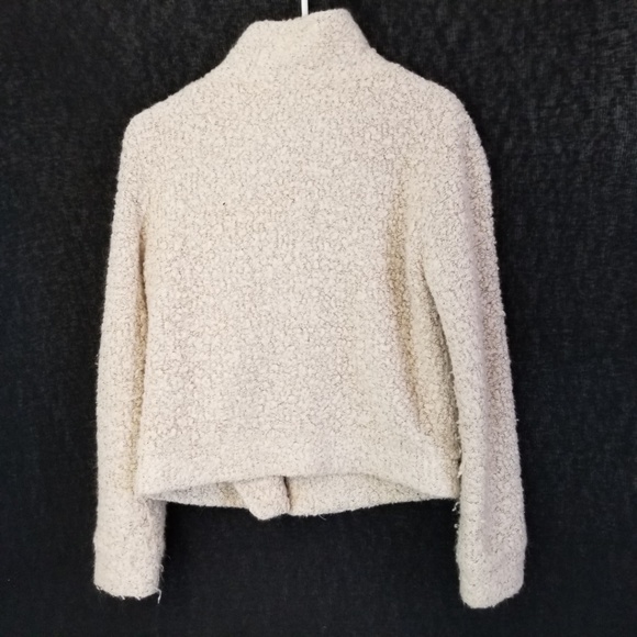 Forever 21 Oatmeal Full Zip Wool Blend Jacket Sz - Picture 6 of 7